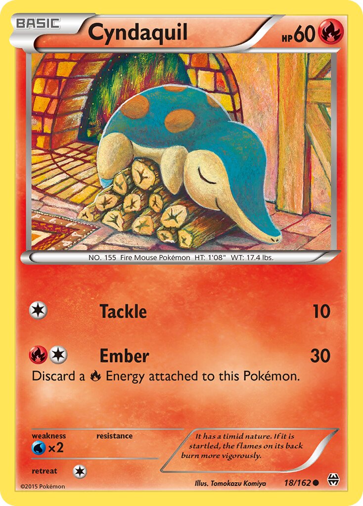 Cyndaquil 018/164 — BREAKthrough (English Pokémon TCG card)