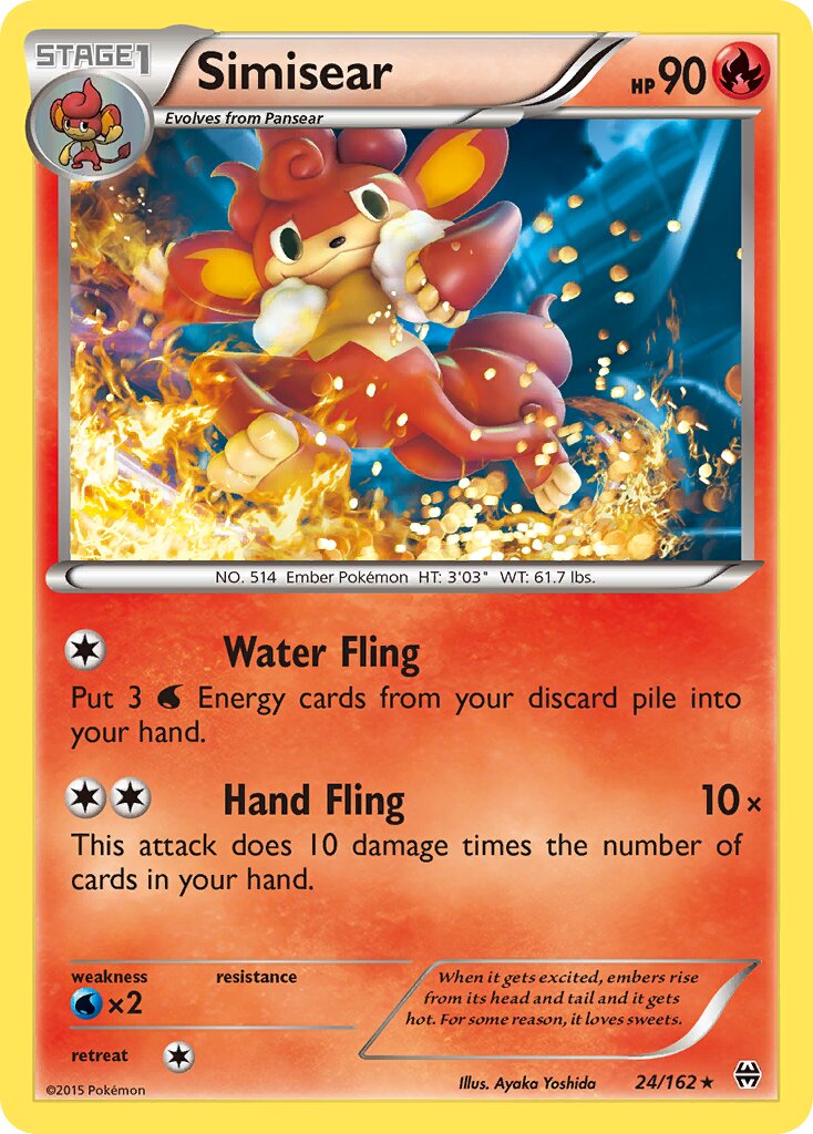 Simisear 024/164 — BREAKthrough (English Pokémon TCG card)
