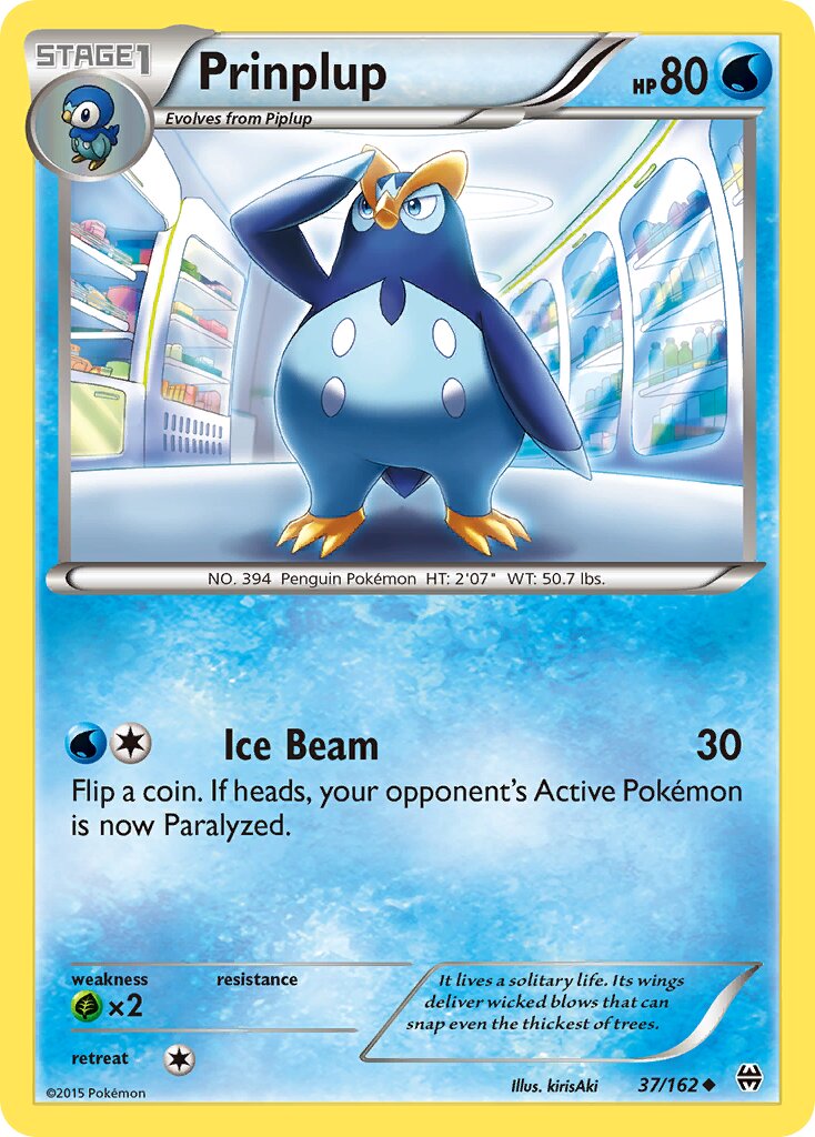 Prinplup 037/164 — BREAKthrough (English Pokémon TCG card)