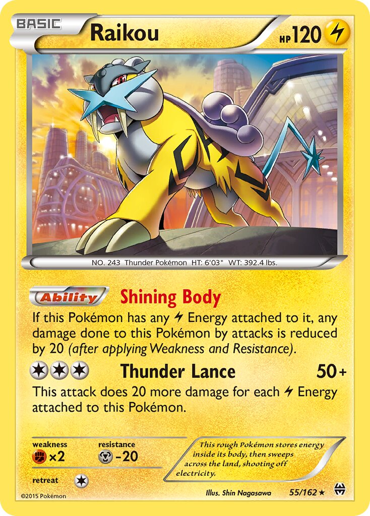 Raikou 055/164 — BREAKthrough (English Pokémon TCG card)