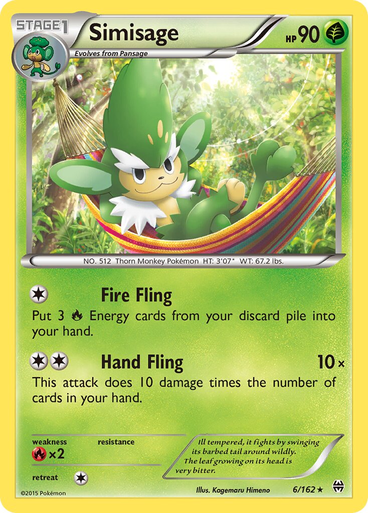 Simisage 006/164 — BREAKthrough (English Pokémon TCG card)