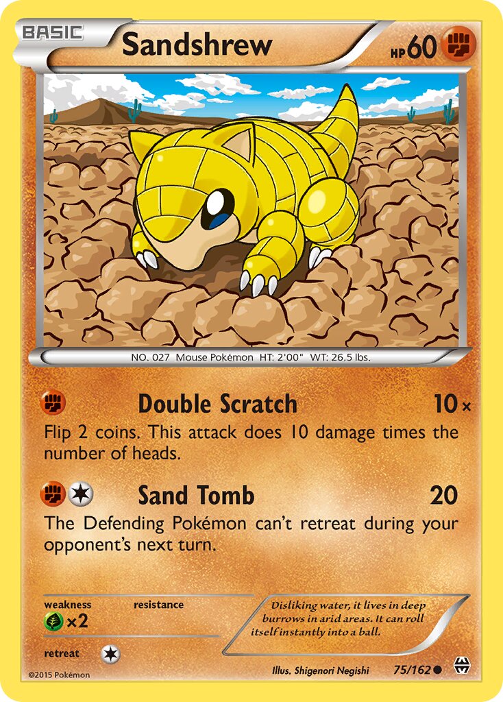Sandshrew 075/164 — BREAKthrough (English Pokémon TCG card)