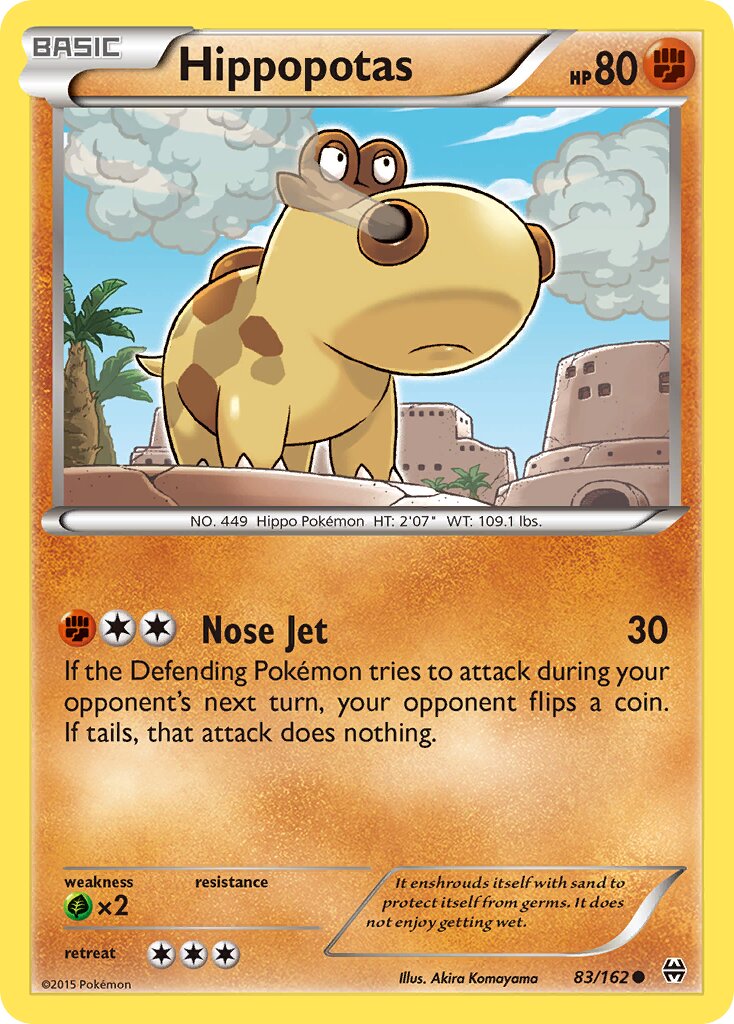 Hippopotas 083/164 — BREAKthrough (English Pokémon TCG card)