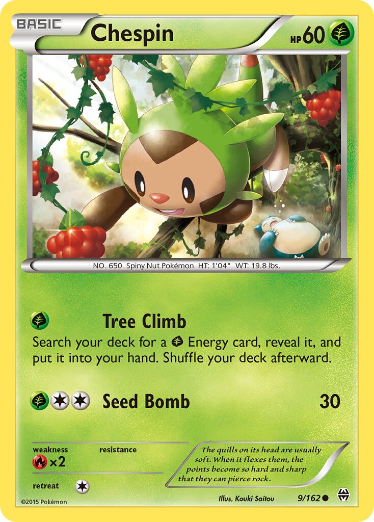 Chespin 009/164 — BREAKthrough (English Pokémon TCG card)