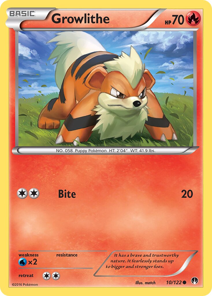 Growlithe 010 — BREAKpoint (English Pokémon TCG card)