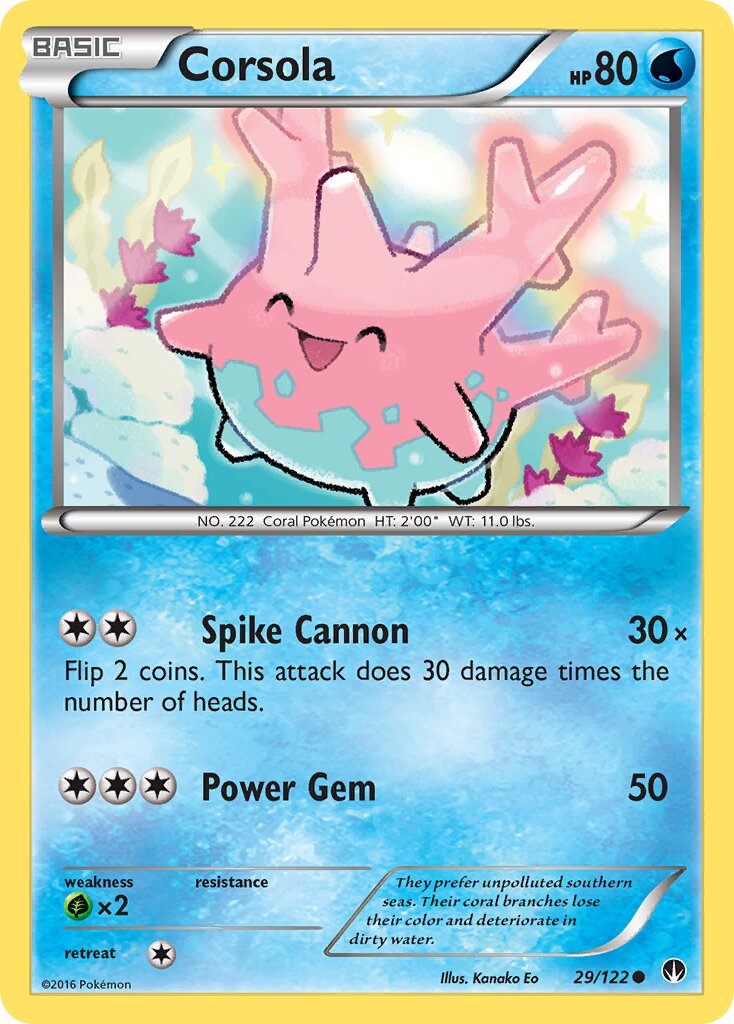 Corsola 029 — BREAKpoint (English Pokémon TCG card)