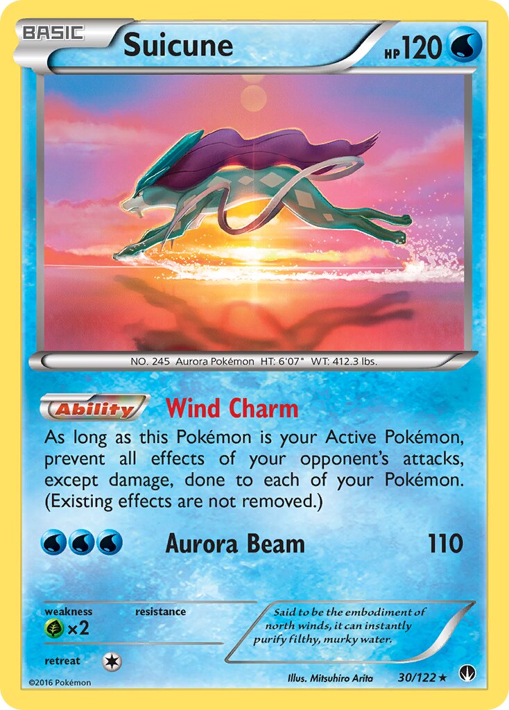Suicune 030 — BREAKpoint (English Pokémon TCG card)