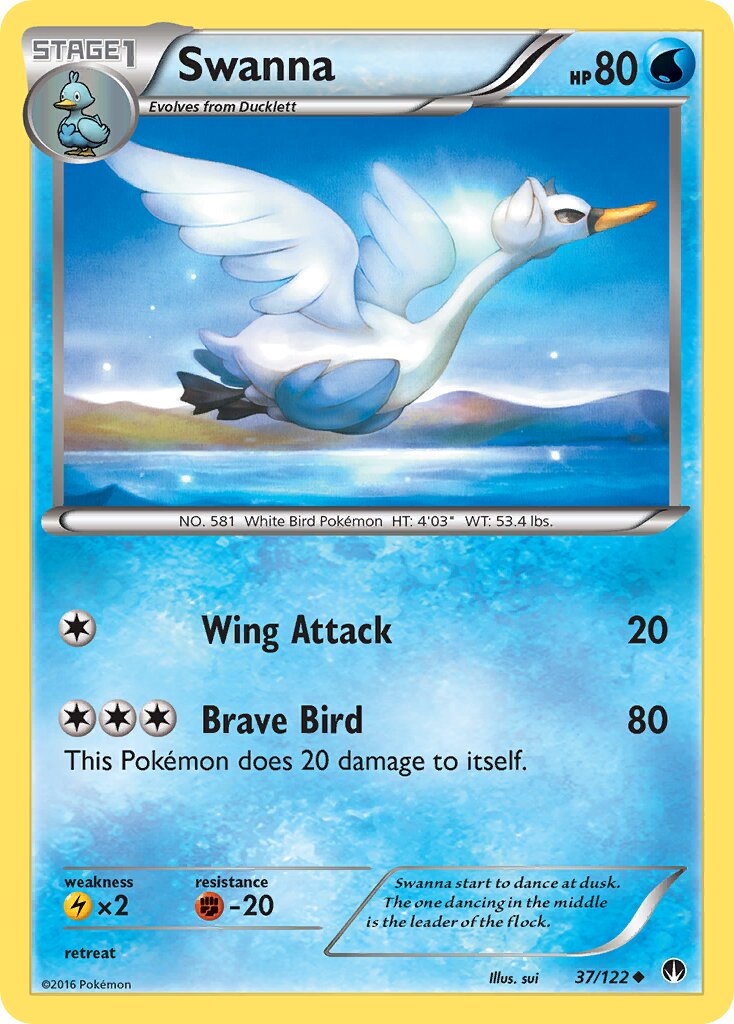 Swanna 037 — BREAKpoint (English Pokémon TCG card)