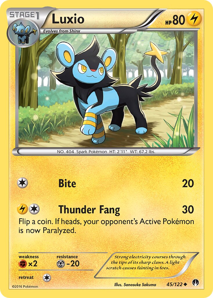 Luxio 045 — BREAKpoint (English Pokémon TCG card)