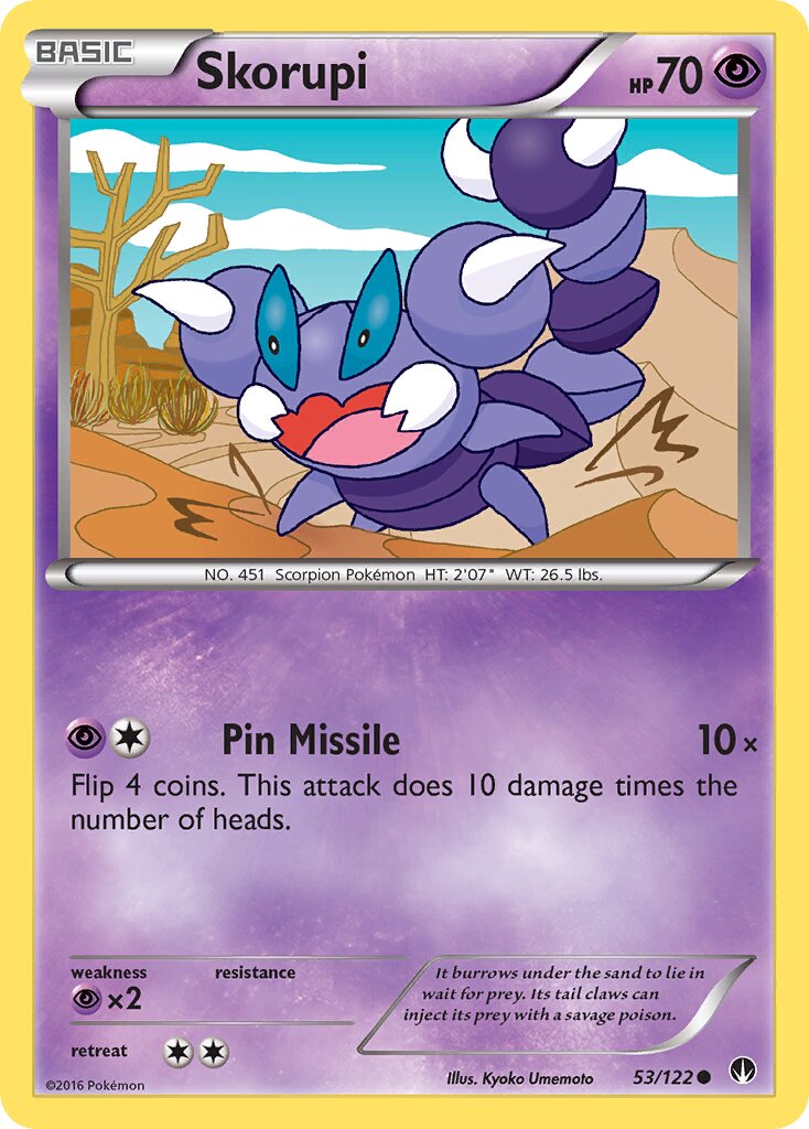 Skorupi 053 — BREAKpoint (English Pokémon TCG card)