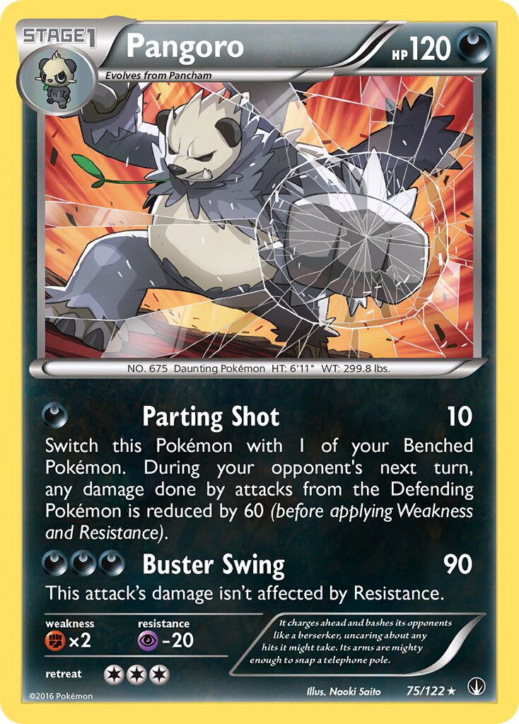 Pangoro 075 — BREAKpoint (English Pokémon TCG card)