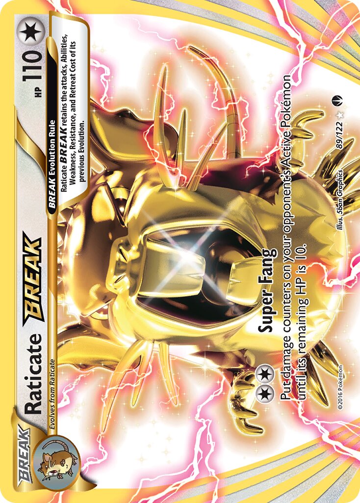 Raticate BREAK 089 — BREAKpoint (English Pokémon TCG card)