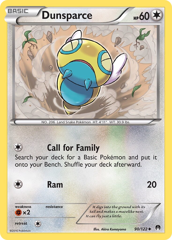 Dunsparce 090 — BREAKpoint (English Pokémon TCG card)