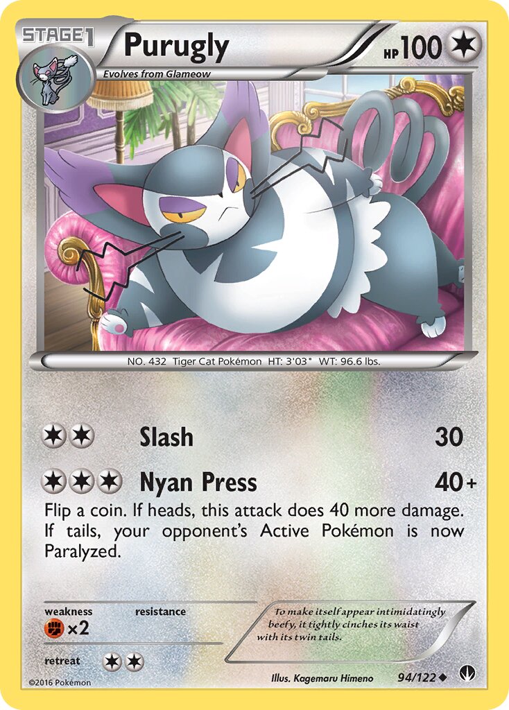 Purugly 094 — BREAKpoint (English Pokémon TCG card)