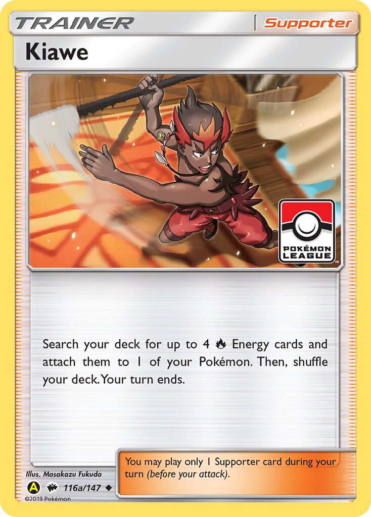 Kiawe 116a/147 — Yellow A Alternate (English Pokémon TCG card)