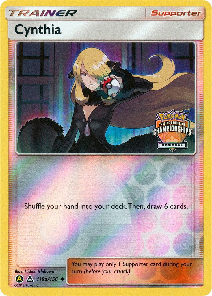 Cynthia 119a/156 — Yellow A Alternate (English Pokémon TCG card)