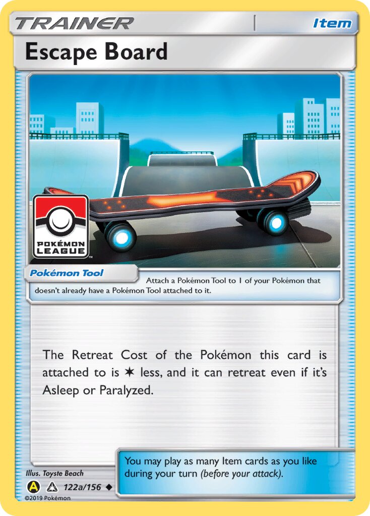 Escape Board 122a/156 — Yellow A Alternate (English Pokémon TCG card)