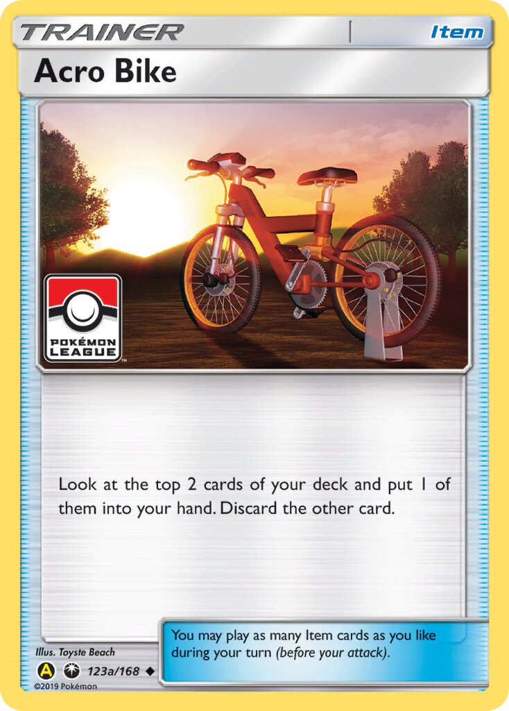 Acro Bike 123a/168 — Yellow A Alternate (English Pokémon TCG card)