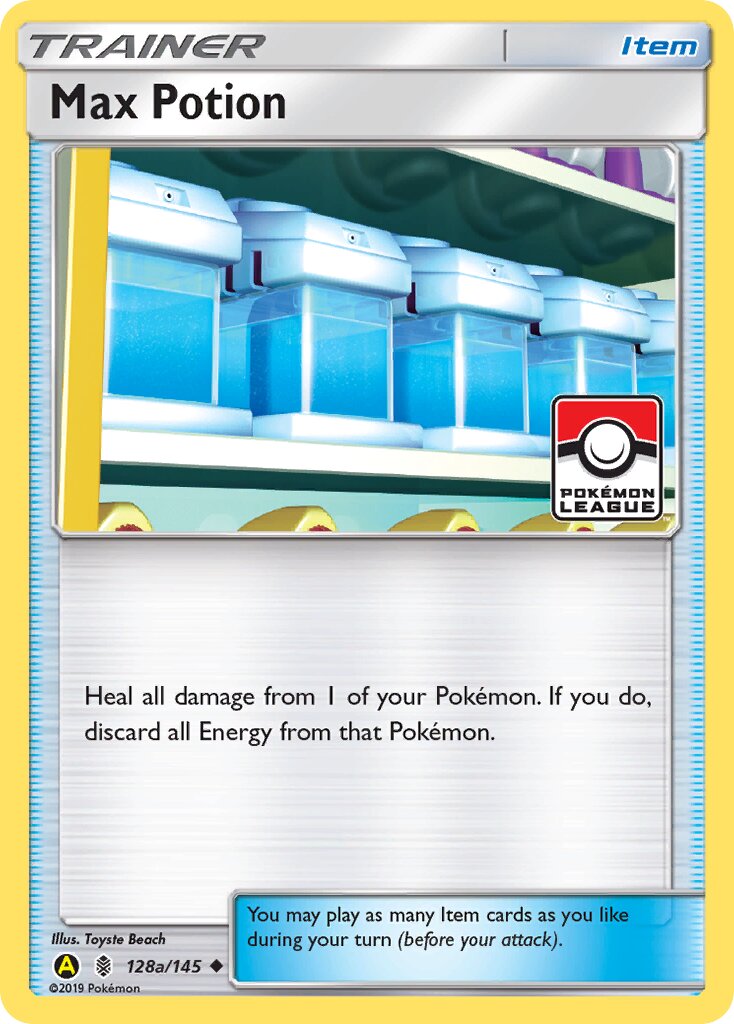 Max Potion 128a/145 — Yellow A Alternate (English Pokémon TCG card)