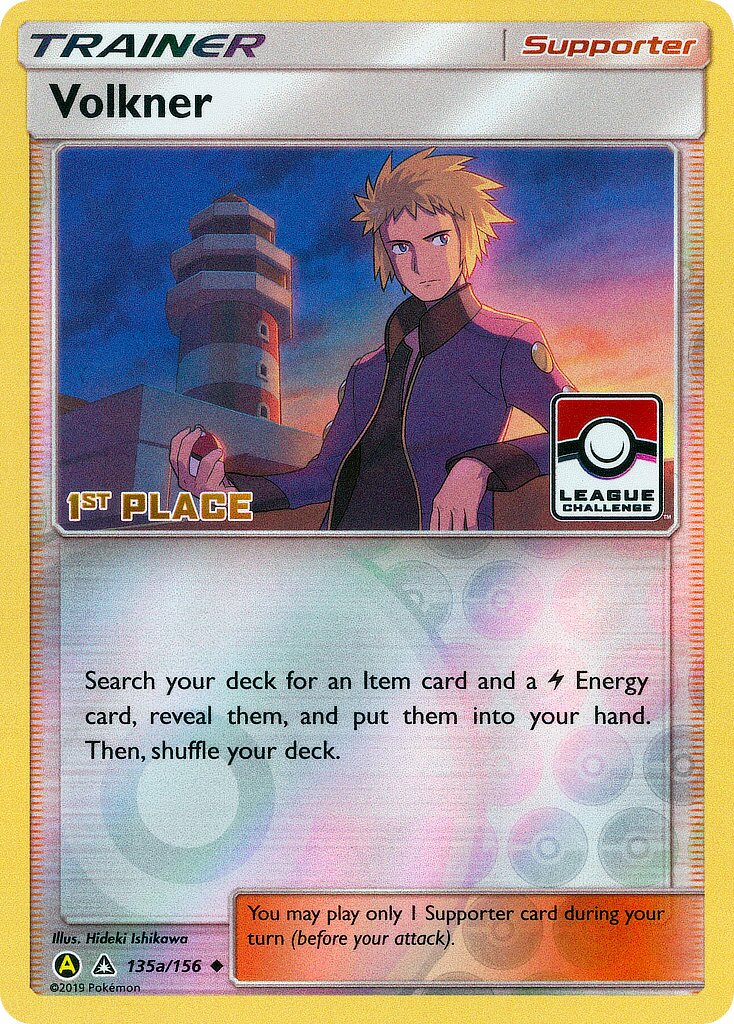 Volkner 135a/156 — Yellow A Alternate (English Pokémon TCG card)