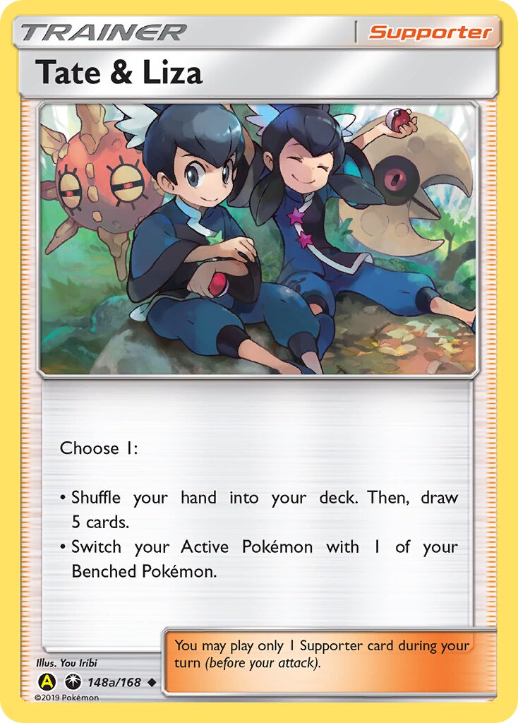 Tate & Liza 148a/168 — Yellow A Alternate (English Pokémon TCG card)