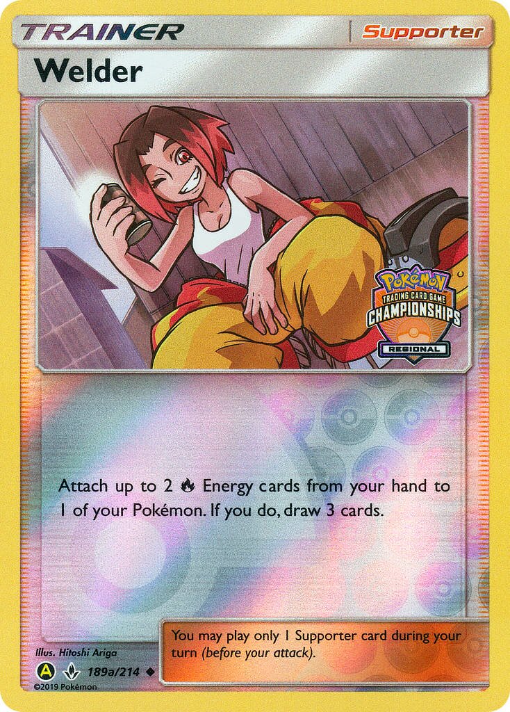 Welder 189a/214 — Yellow A Alternate (English Pokémon TCG card)