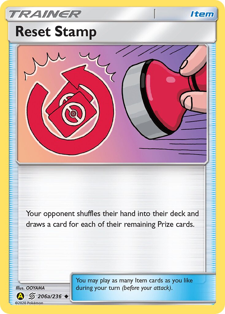 Reset Stamp 206a/236 — Yellow A Alternate (English Pokémon TCG card)