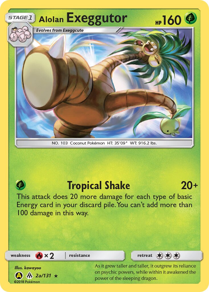 Alolan Exeggutor 2a/131 — Yellow A Alternate (English Pokémon TCG card)