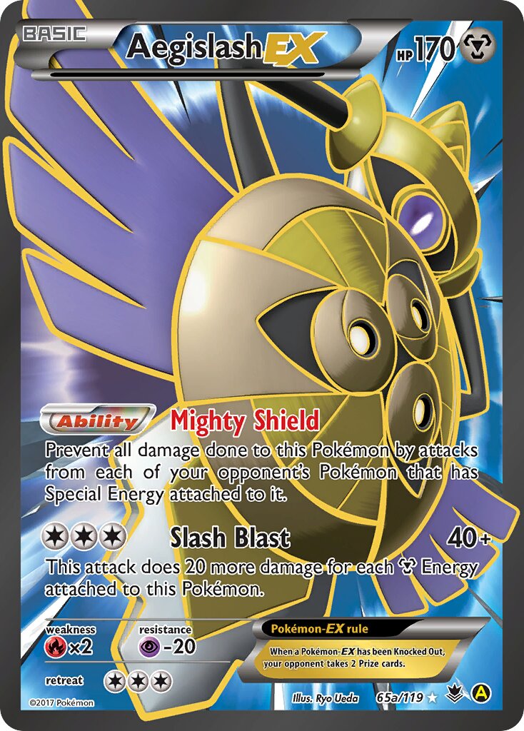 Aegislash-EX 65a/119 — Yellow A Alternate (English Pokémon TCG card)