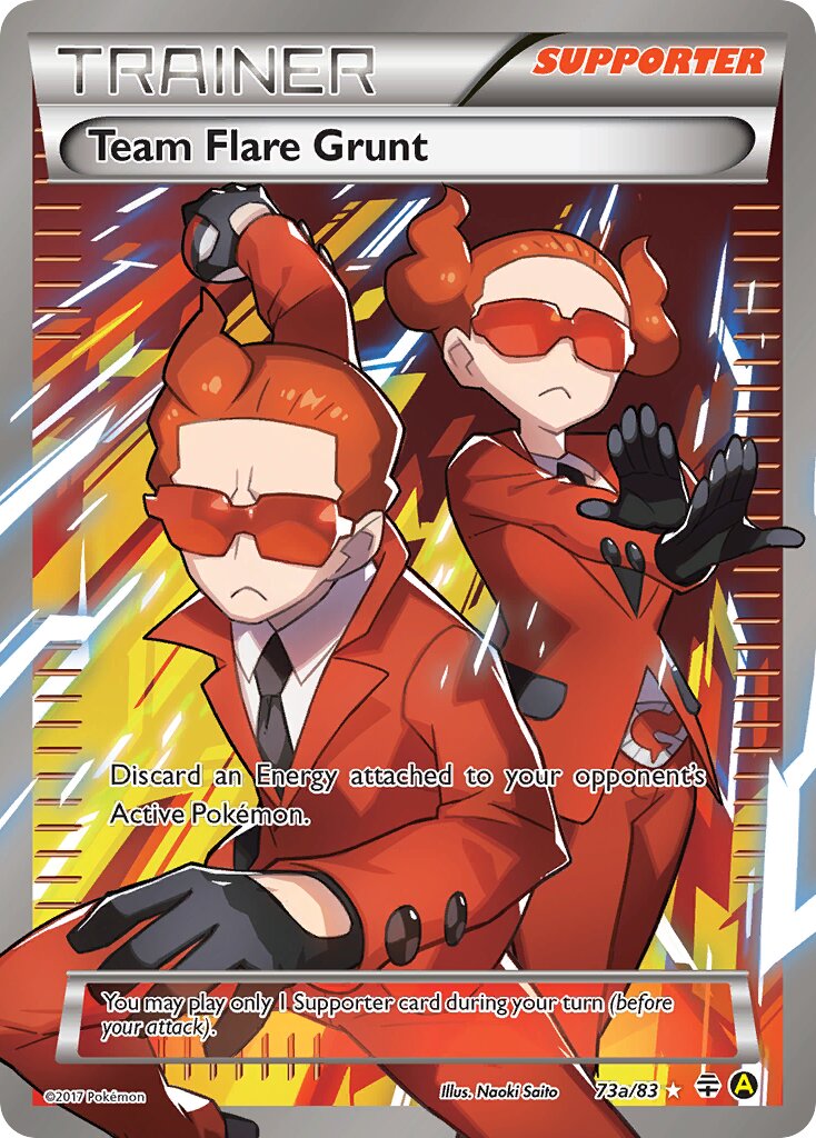 Team Flare Grunt 73a/83 — Yellow A Alternate (English Pokémon TCG card)