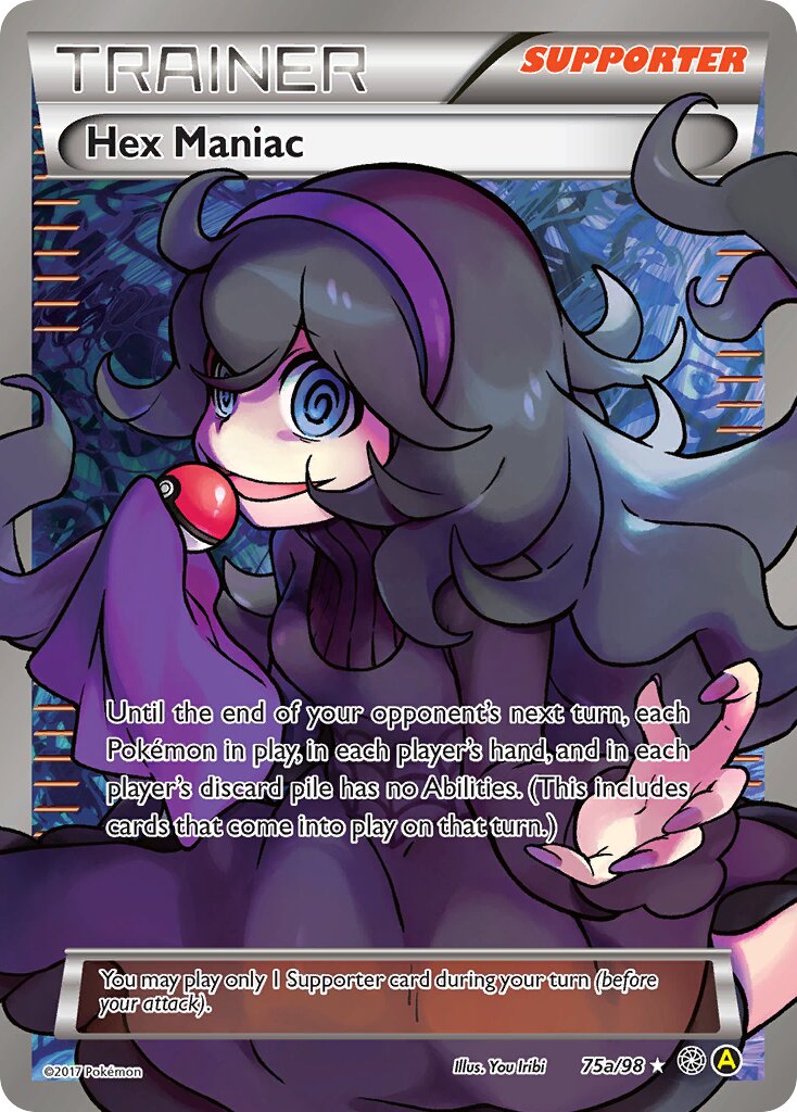 Hex Maniac 75a/98 — Yellow A Alternate (English Pokémon TCG card)