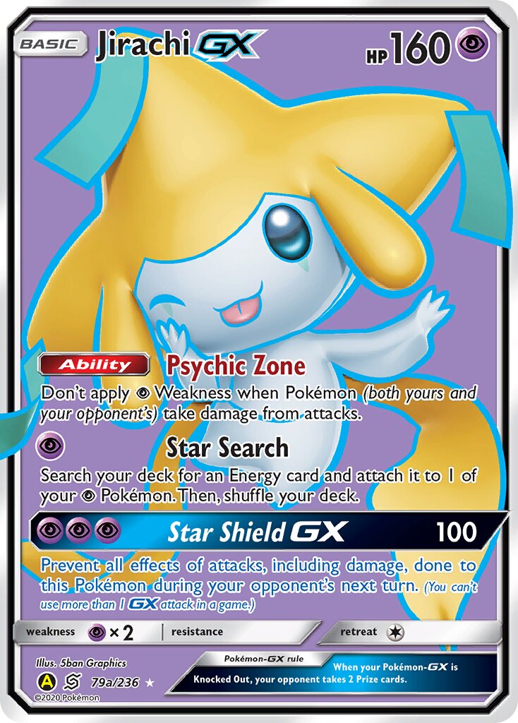 Jirachi-GX 79a/236 — Yellow A Alternate (English Pokémon TCG card)