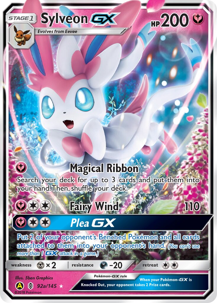 Sylveon-GX 92a/145 — Yellow A Alternate (English Pokémon TCG card)