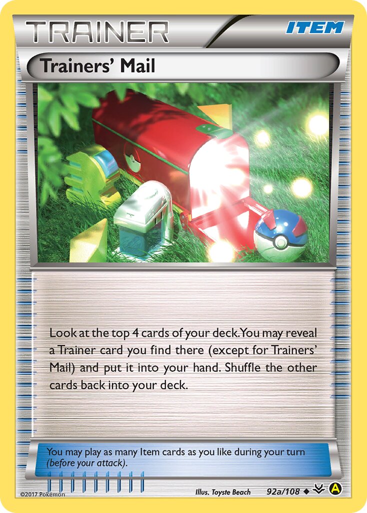 Trainers' Mail 92a/108 — Yellow A Alternate (English Pokémon TCG card)