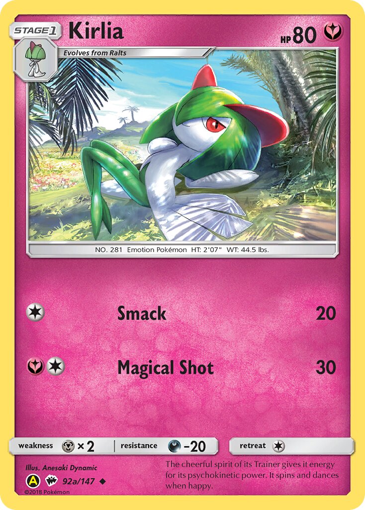 Kirlia 92a/147 — Yellow A Alternate (English Pokémon TCG card)