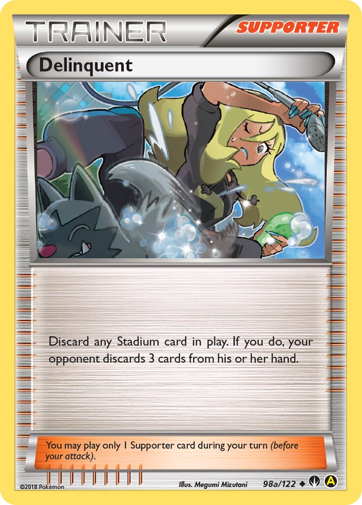 Delinquent 98a/122 — Yellow A Alternate (English Pokémon TCG card)