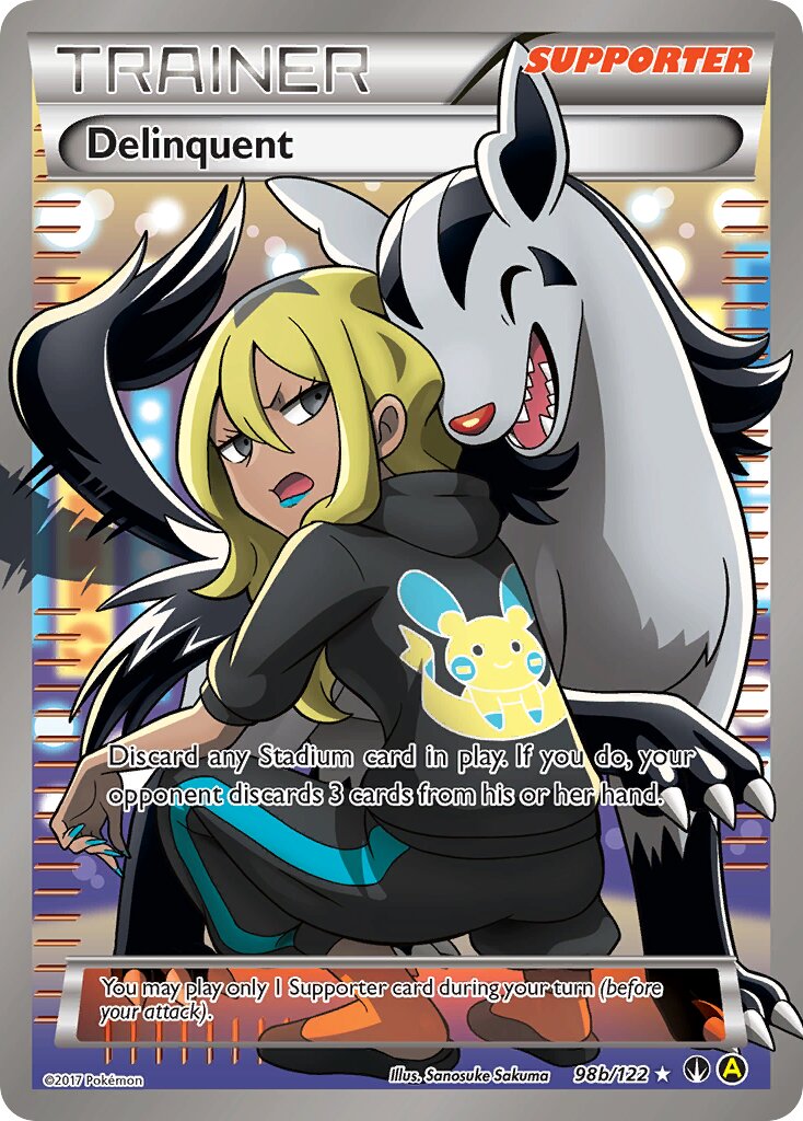 Delinquent 98b/122 — Yellow A Alternate (English Pokémon TCG card)