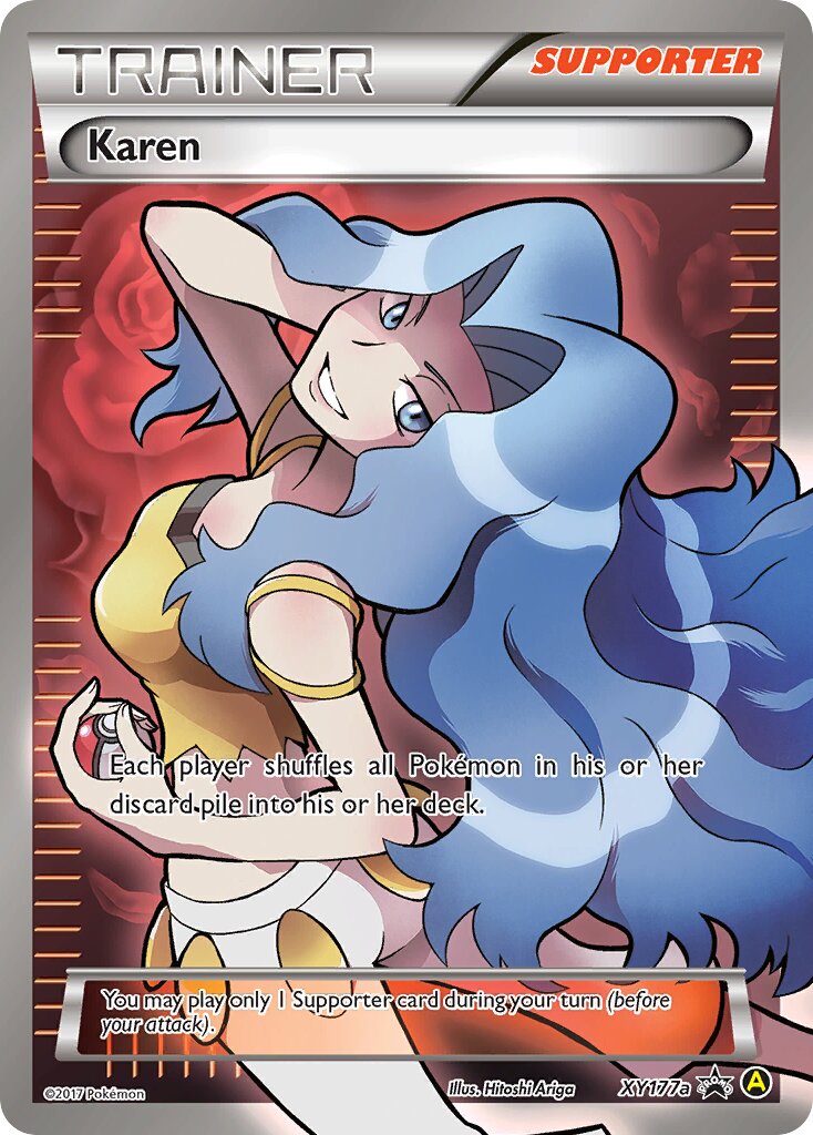 Karen XY177a — Yellow A Alternate (English Pokémon TCG card)