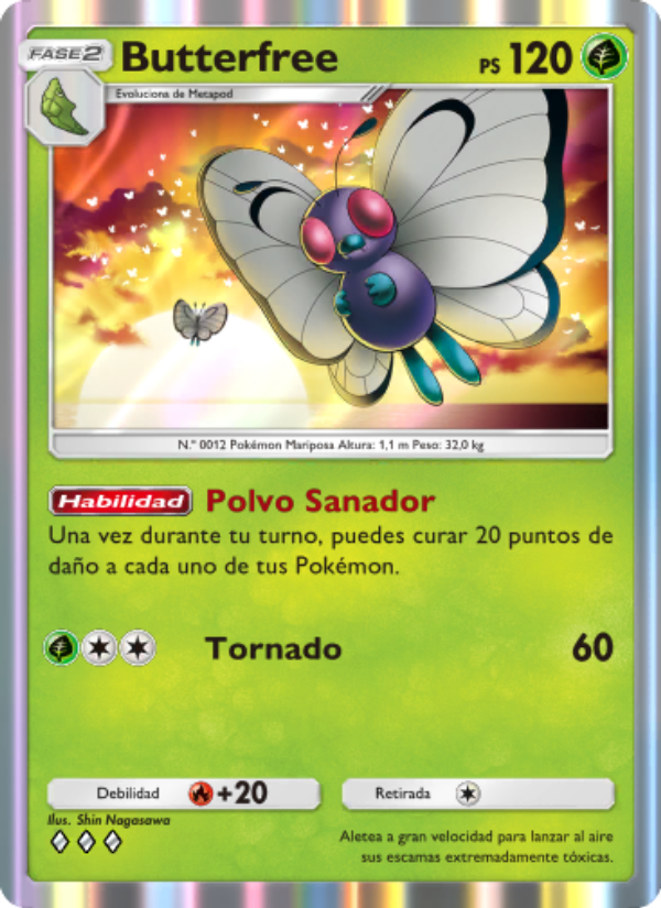 Butterfree 007 — Genetic Apex (Spanish Pokémon TCG card)
