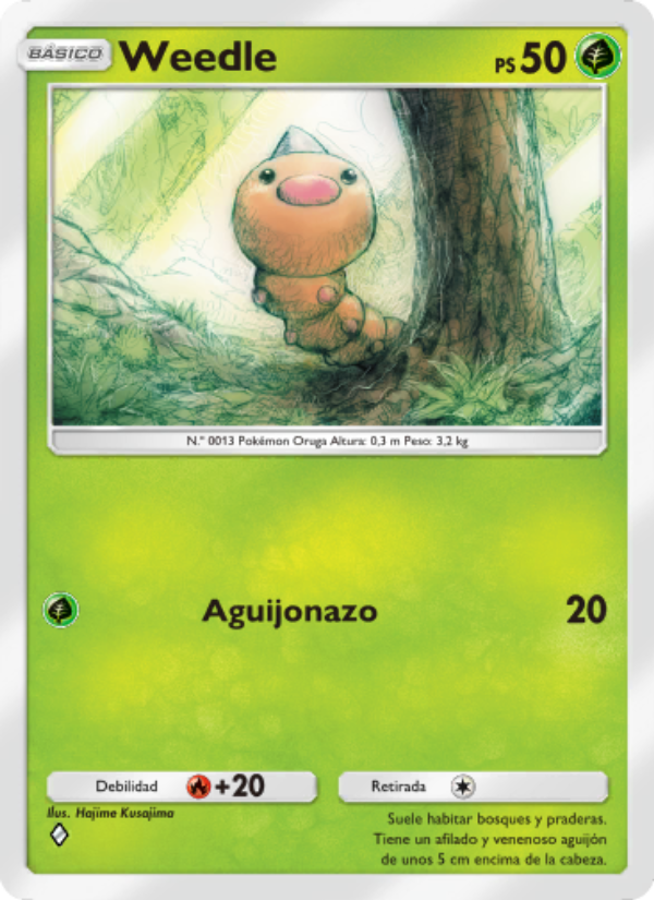 Weedle 008 — Genetic Apex (Spanish Pokémon TCG card)