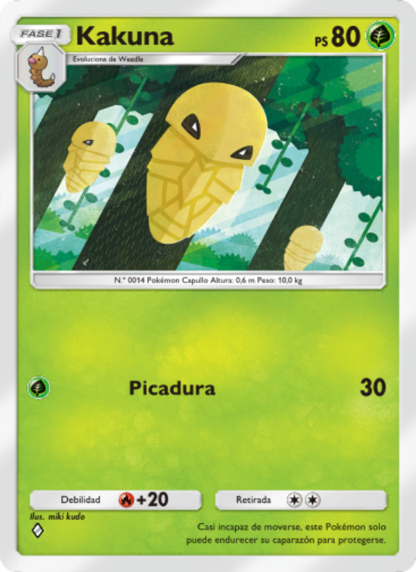 Kakuna 009 — Genetic Apex (Spanish Pokémon TCG card)