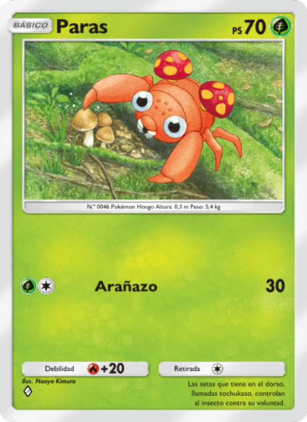 Paras 014 — Genetic Apex (Spanish Pokémon TCG card)