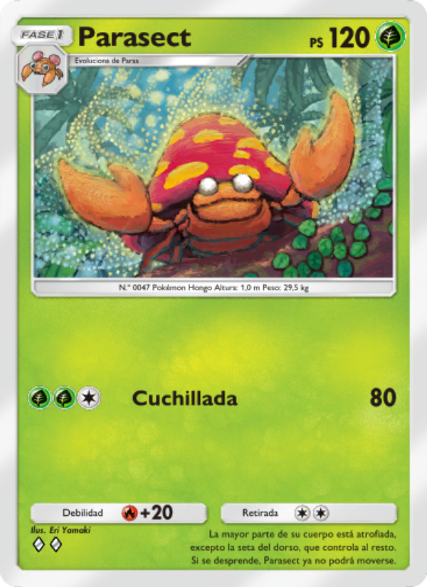 Parasect 015 — Genetic Apex (Spanish Pokémon TCG card)
