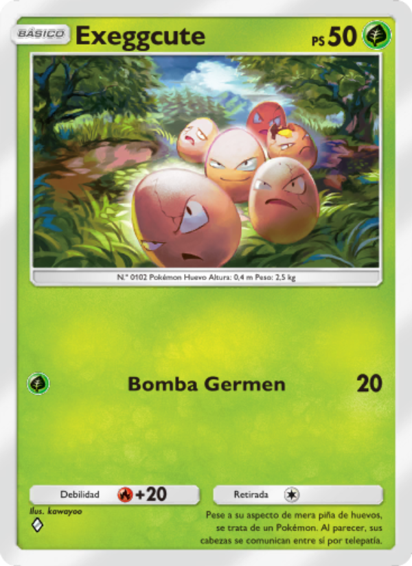 Exeggcute 021 — Genetic Apex (Spanish Pokémon TCG card)