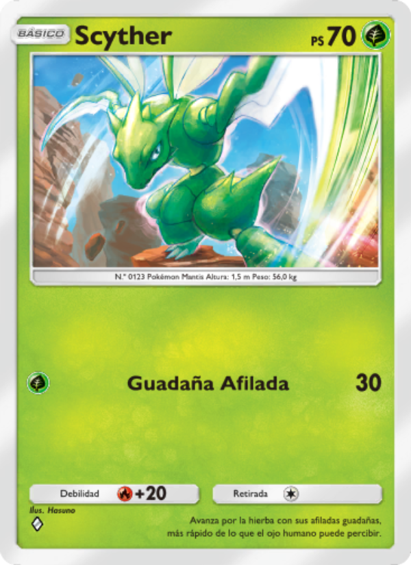 Scyther 025 — Genetic Apex (Spanish Pokémon TCG card)