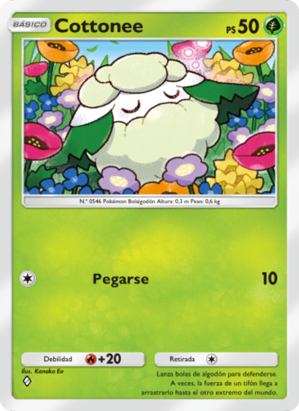 Cottonee 027 — Genetic Apex (Spanish Pokémon TCG card)