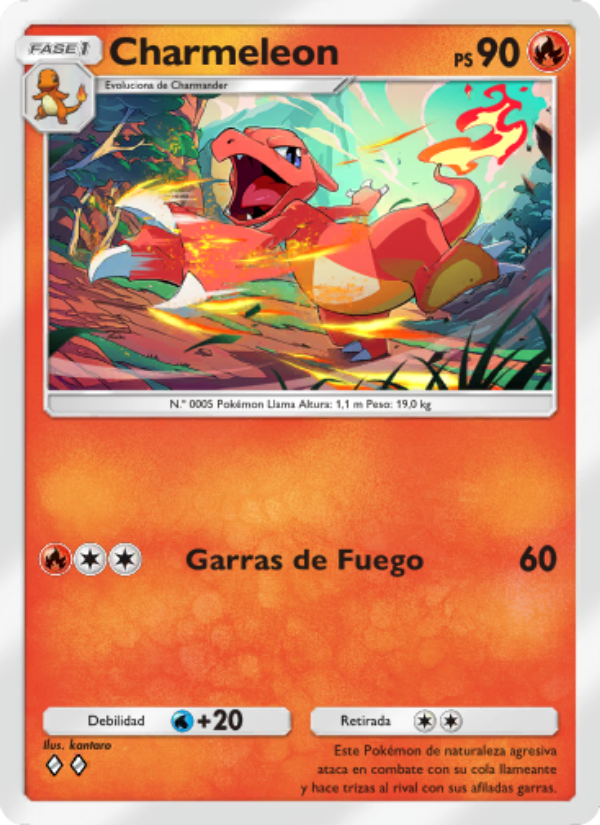 Charmeleon 034 — Genetic Apex (Spanish Pokémon TCG card)