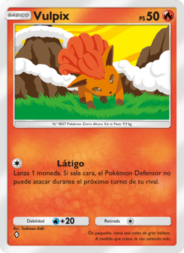 Vulpix 037 — Genetic Apex (Spanish Pokémon TCG card)