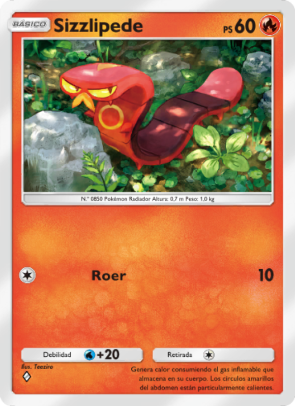 Sizzlipede 051 — Genetic Apex (Spanish Pokémon TCG card)