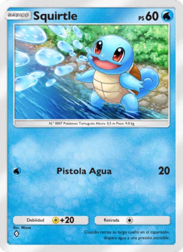 Squirtle 053 — Genetic Apex (Spanish Pokémon TCG card)